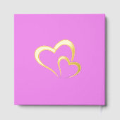 Anniversaire d'or moderne sur rose - Monogramme | (Verso)