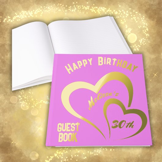 Anniversaire d'or moderne sur rose - Monogramme |