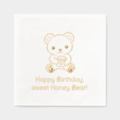 Anniversaire d'ours mignon tenant un pot de miel (Recto)