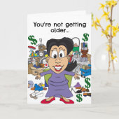 Anniversaire drôle augmentation de la carte de val (Fleur jaune)