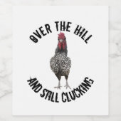 Anniversaire Drôle sur la colline Étiquettes de vi (Étiquettes simples)