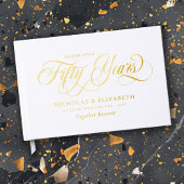 Anniversaire du 50e Mariage de White Gold Foil