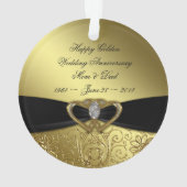 Anniversaire du 50e Mariage Ornement acrylique (dos)