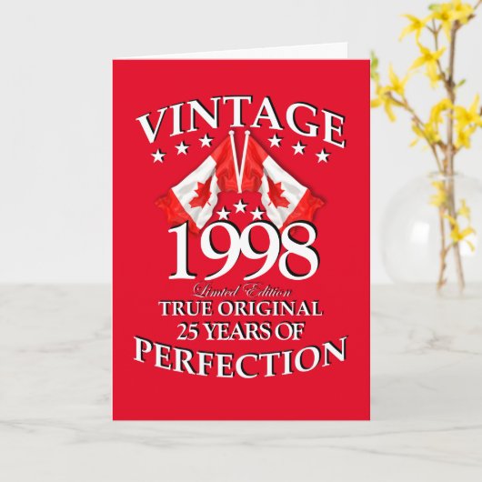 Anniversaire du Canada - Carte drapeaux n'importe  (Fleur jaune)