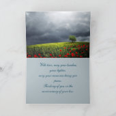 ANNIVERSAIRE DU CHAMP POPPY D'UNE CARTE DE MORT (Intérieur)