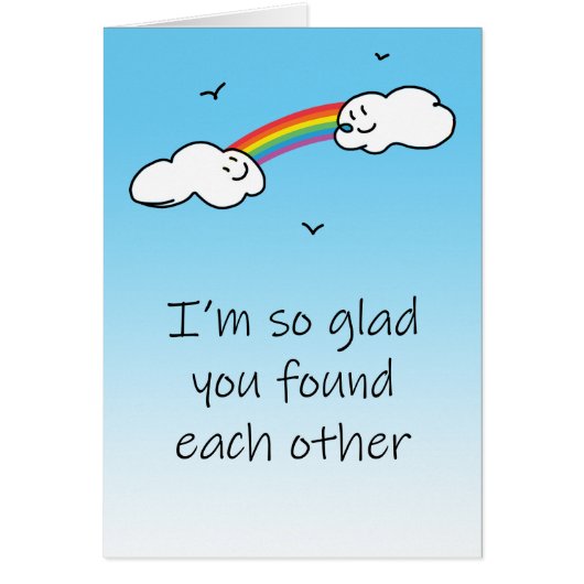 Anniversaire du coeur de couple LGBT | Nuages arc- (Devant)