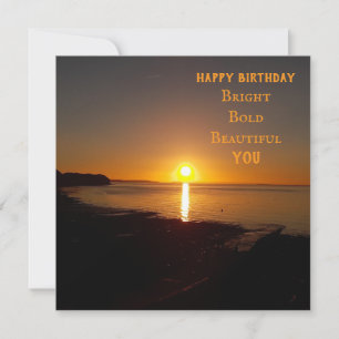 Anniversaire du coucher du soleil de la carte