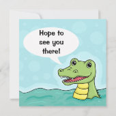 Anniversaire du Crocodile Invitation d'anniversair (Dos)