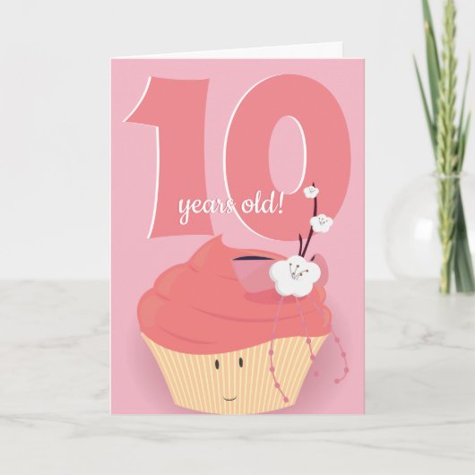 Anniversaire du Cupcake rose | Carte d'anniversair (Devant)