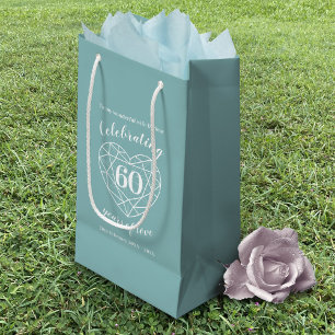 Anniversaire du diamant sac cadeau femme 60 ans