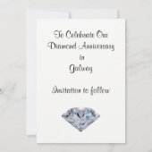 Anniversaire du diamant Sauvegardez les cartes de (Dos)