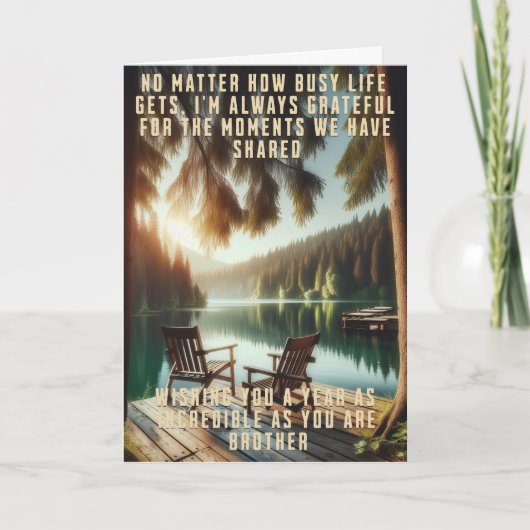 Anniversaire du frère, carte pliée 5 x 7 (Devant)