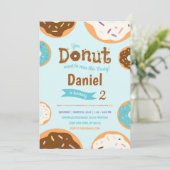 Anniversaire du garçon - Donut Party - Invitation (Debout devant)