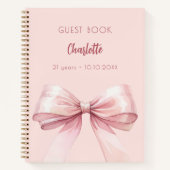 Anniversaire du livre d'hôtes blush rose arc (Devant)