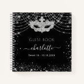 Anniversaire du livre d'or noir argent masquerade (Devant)