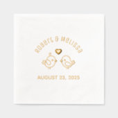 Anniversaire du Mariage Couple Lovebirds (Recto)