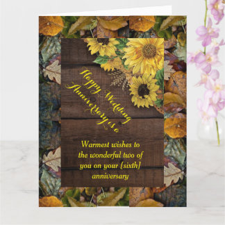 Anniversaire du mariage de la carte de voeux pliée