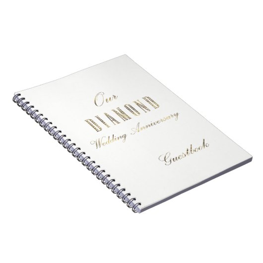 Anniversaire du Mariage diamant Livre d'or blanc (Côté Droit)