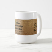 Anniversaire du Mariage d'or, 50e, Nom, Mug de caf (Devant droit)