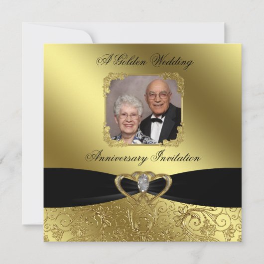 Anniversaire du Mariage d'or Invitation photo (Devant)
