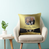 Anniversaire du Mariage d'or Oreiller photo (Chaise)