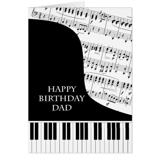 Anniversaire du papa piano et de la musique (Devant)