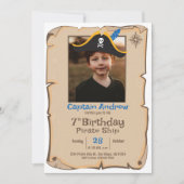 Anniversaire du Pirate | Photo Invitation Annivers (Devant)