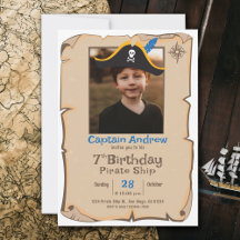 Anniversaire du Pirate | Photo Invitation Annivers