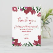 Anniversaire d'une Carte de remerciements de grena (Debout devant)