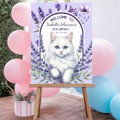 Anniversaire élégant de Lavande et de Chat