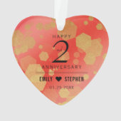 Anniversaire élégant du 2ème Mariage Garnet (dos)