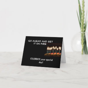 Anniversaire en feu ! Carte d'anniversaire