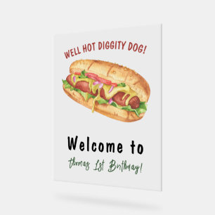 Anniversaire Enfants Hot Dog Aquarelle