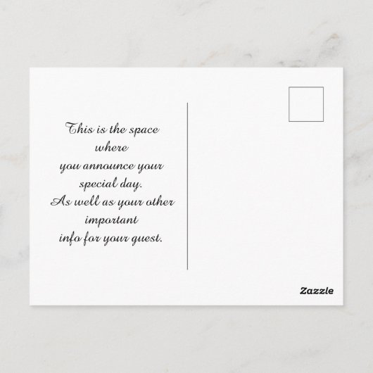 Anniversaire Enregistrer La Date Carte Postale (Dos)