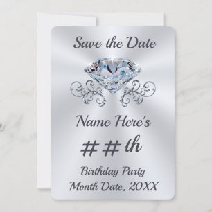 Anniversaire Enregistrer la date Invitations pour
