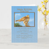 Anniversaire, Étape papa, Carte Hawk à pattes rous (Fleur jaune)