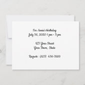 Anniversaire Faire-part Appartement Enregistrer la (Dos)