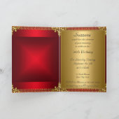 Anniversaire Faire-part Royal Red (Intérieur)