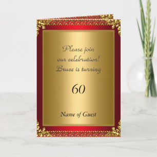 Anniversaire Faire-part Royal Red