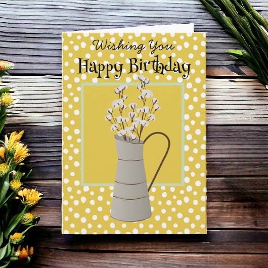 Anniversaire Farmhouse Bouquet WillowsCarte de not