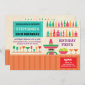 Anniversaire Fiesta Mexique Mexique Invitation de  (Devant / Derrière)