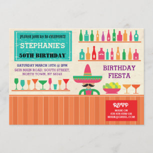 Anniversaire Fiesta Mexique Mexique Invitation de 