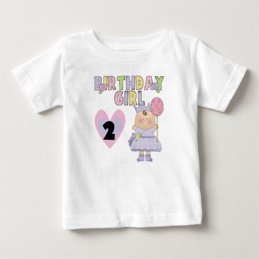 Anniversaire Fille 2e Anniversaire Tshirts et cade (Devant)