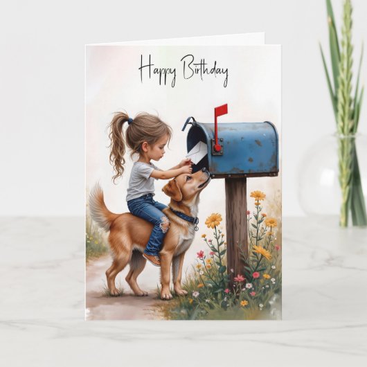 Anniversaire fille envoyer une carte (Devant)