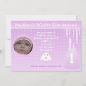 Anniversaire Fille hiver Onederland invitation (Devant)