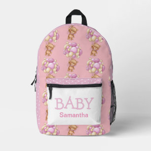 Anniversaire Fille Ours thème Sac à dos imprimé