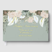 Anniversaire floral de Sage et de Cream Gold Foil (Recto)