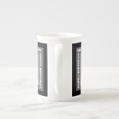 Anniversaire Fluffy White Chat Bone China Mug (Dos)