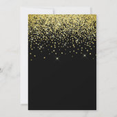 Anniversaire Gold Confetti Balloons Invitation (Dos)