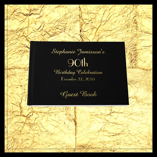 Anniversaire Gold FOIL sur Black Cover Memory